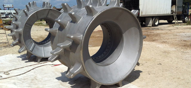 Mobile Sandblasting industrial wheels